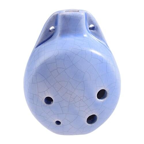 High-end 6 hole c key ocarina china AC Glazed Flauta Kiln-fired Ice-Crack Pottery Pocket Wind Musical Instrument Beginners