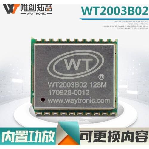 WT2003B02 High-quality Mp3 Language Music Module Chip Ic USB Port Freely Replace Button Serial Port Power Amplifier