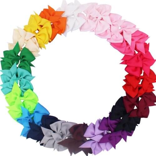 40pcs or 20pcs Cute Baby Girls Hairpins Toddler Kids Party Bowknot Multi-Color Hair Bands Alligator Hair Clips Headwear Hairgrip