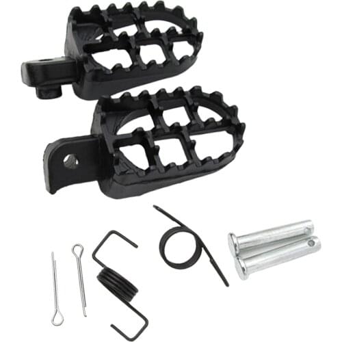 1 Pair Motorcycle Foot Pegs Footrests L & R for Honda CRF50 CRF70 CRF80 CRF100F XR50R 50cc Motocross Dirt Bike (Black)