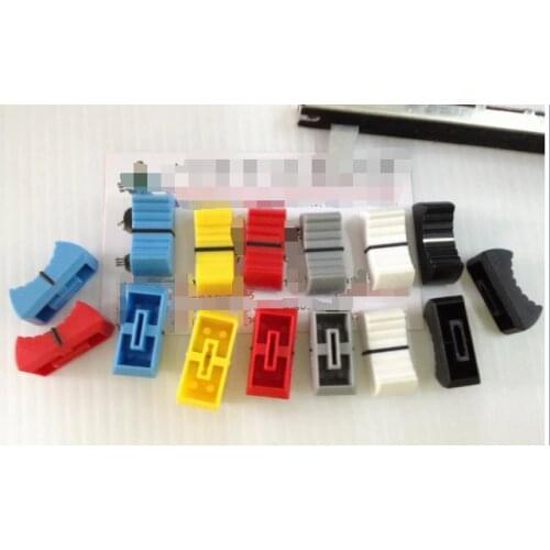 1pcs/lot Mixer fader knob cap word shouted hole width 8MM red and blue and yellow lime