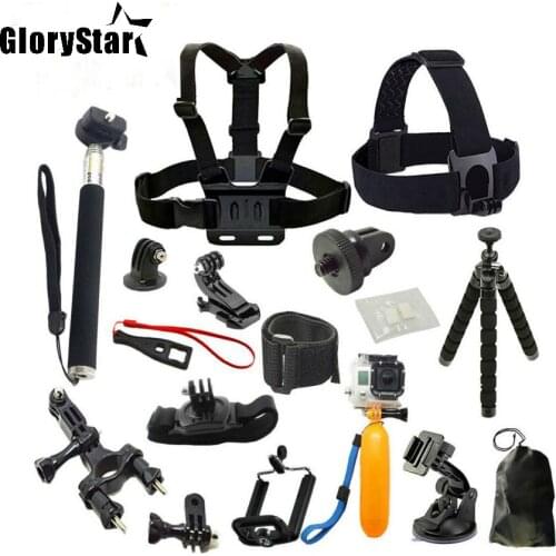 21pcs Action Camera Accessories Cam Tools for Outdoor Photography Cameras Protection Tool for Gopro Hero 5 4 / Sjcam / Yi