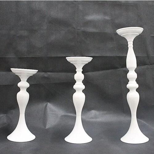 38cm 10pcs/lot high wedding kissing ball stick European classical WHITE candle stick/ wrought iron candle sticks without flower