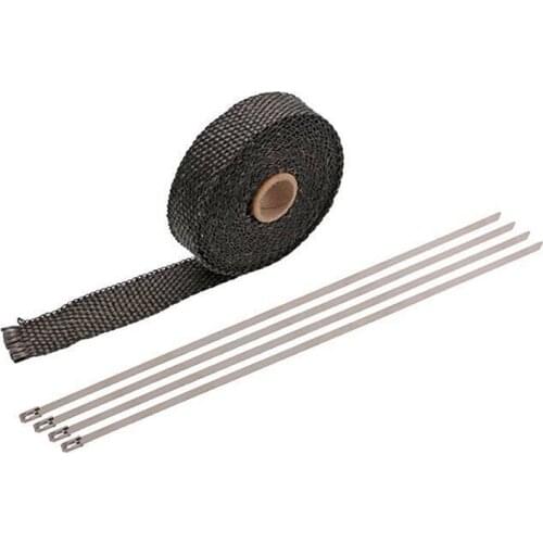 5m High Quality Heat Isolation Pipe Wrap Heat Isolation Cloth Black Good Heat Isolation For Motorcycle DIY Practical Convenient