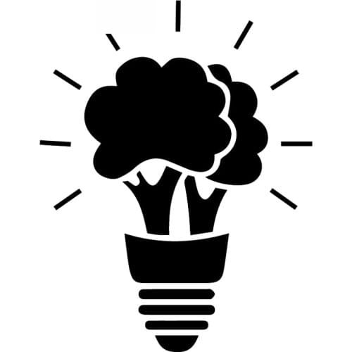 Car Sticker Smart Light Bulb Personality PVC Car Decoration Accessories Decals Waterproof Sunscreen Black/white,17cm*13cm