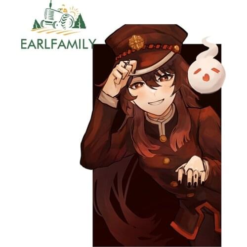 EARLFAMILY 13cm x 8.7cm for Genshin Impact Hu tao Hutao Sunscreen Car Sticker Personality Windows Decal Auto Motorcycle Decor