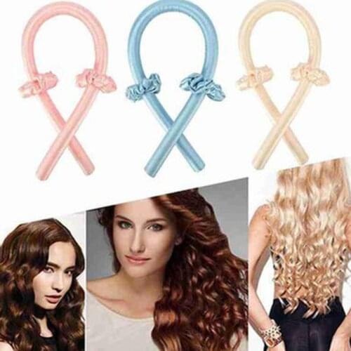 Heatless Hair Curlers for Long Hair To Sleep In Overnight No Heat Silk Curls Headband Ribbon and Flexi Rods for Hair Accessories