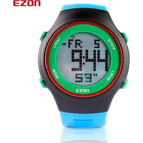 EZON Digital Men Sports Watch Dual Time Stopwatch Outdoor Fun Casual Running Swimming Waterproof 30m Wristwatch Montre Homme