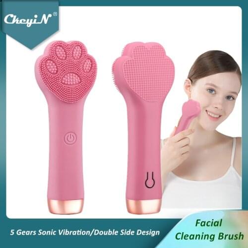 CkeyiN Sonic Facial Cleansing Brush Silicone Vibration Waterproof Face Scrubber Deep Cleaning Gentle Exfoliating Massaging 51