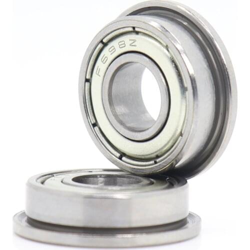 10PCcs F698ZZ Flange Bearing 8*19*6 mm ABEC-1 F698 Z ZZ Flanged Ball Bearings F619/8ZZ 698zz
