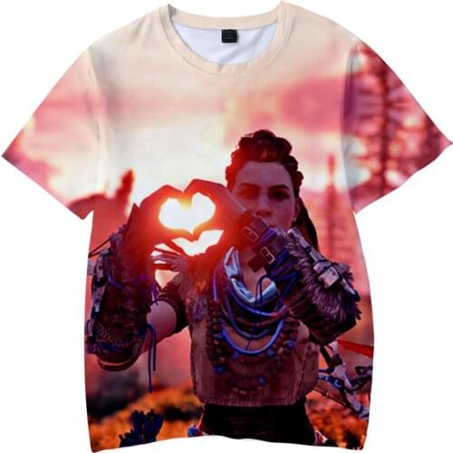 Anime Horizon Zero Dawn T-shirts 3D Tracksuit Women Men Tshirt Summer Short Sleeve Streetwear Cosplay Games Childrens Clothes