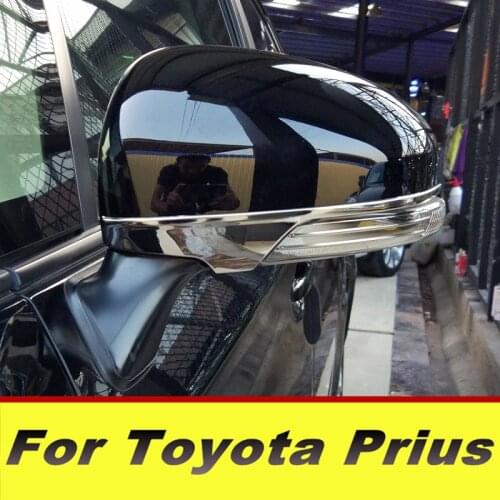 For Toyota Prius Rearview mirror cover trim rearview mirror anti-scratch strip stainless steel 304 decoration accessories