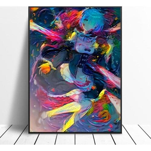 Best Waifu Waitress Canvas Painting Art Print Poster Picture Wall Modern Minimalist Bedroom Living Room Decoration