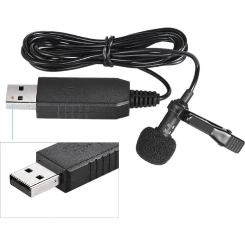 150cm microphone Portable mini Condenser microphone Clip-on Omni-Directional Stereo USB Mic Microphone for PC Computer