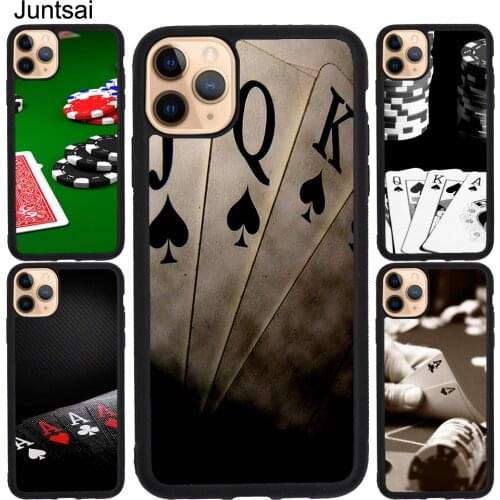 Poker Playing Cards Case For iPhone XS Max X XR 5S SE 2020 6S 7 8 Plus 12 mini 11 Pro Max TPU Coque Capa