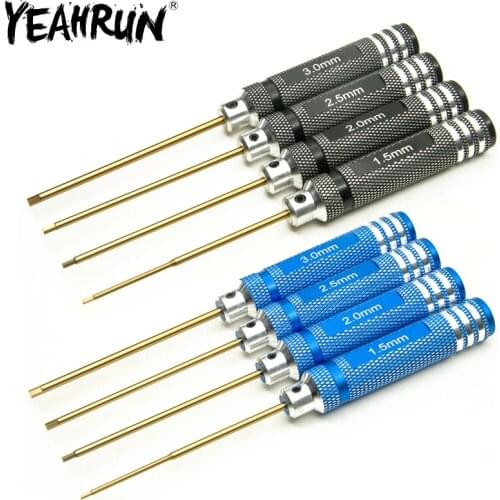 4 in 1 Screwdriver Inner Hexagon Head Screw Driver Kit 1.5/2.0/2.5/3.0mm for RC Car Aircraft Helicopters Model Toy Repair Tools