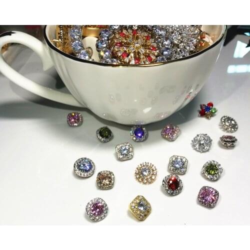 New arrival little crystal buttons for cloth,coat,sweater,skirt,dress，hat,shoes, DIY material 10 pieces a lot