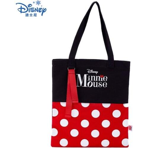 New Disney Lady Handbags Cartoon Mickey Large capacity canvas Handbag Minnie women Print Shoulder Messenger Bag