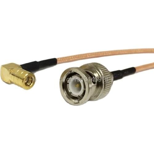 New BNC Male Switch SMB Female Jack Right Angle jumper cable RG316 Wholesale Fast Ship 15CM 6" Adapter