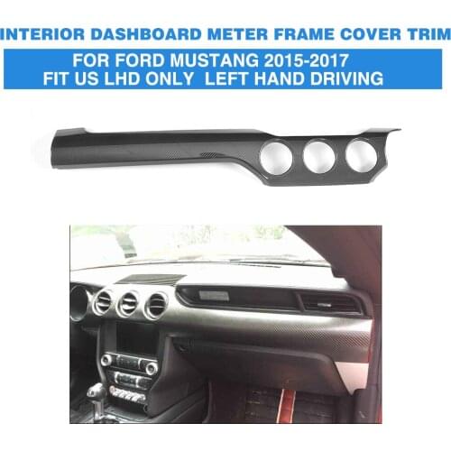 Carbon Fiber Interior Dashboard Frame Cover air vent Trim for Ford Mustang Coupe 2 Door 2015-2017 Fit US Only Left Hand Driving