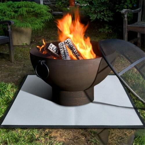 Camping Fireproof Mat Flame Retardant Insulation Mat Outdoor Square BBQ Heat-Resistant Grill Pad For Camping Picnic Accessories