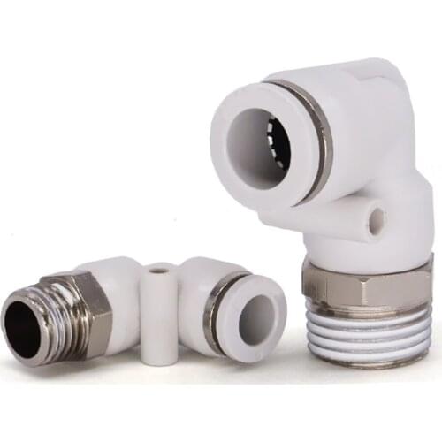 PL pneumatic quick connector trachea hose outer diameter 1/8 1/4 3/8 1/2 air elbow cylinder solenoid valve connector 6 8 10 12mm