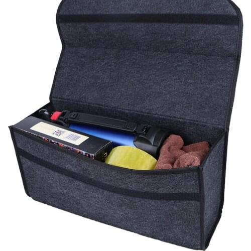 Portable Foldable Car Trunk Organizer Felt Cloth Storage Box Case Auto Interior Stowing Tidying Container Bags Car Organizer