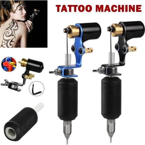 Complete Tattoo Machine Kit Professional Tattoo Rotary Pen Tattoo for Beginner Beauty Eyebrow Makeup Black Blue