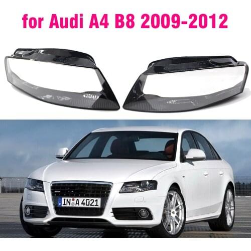 For Audi A4 B8 Headlight Transparent Cover Lighthouse Lenses Front Lighting Lampshade Lighting Plastic Cover 2008-2012