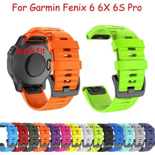 Watch band Quick Release Strap for Garmin Fenix5 6 6S 6X Pro 5 5X 5S forerunner 935 Watchband colorful Sport Silicone Wrist Band