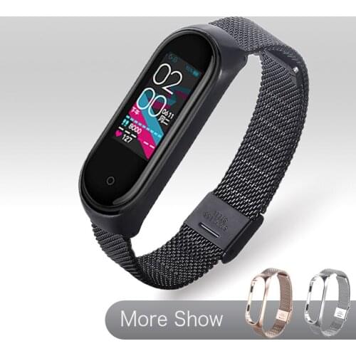Mi Band 5 4 3 Watchband For Xiaomi MIband 3/4/5 Wrist Strap Milanese Watch Band For Xiaomi Smart Watch 5 Wrist Band Bracelet