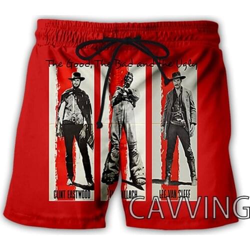CAVVING 3D Printed The Good The Bad The Ugly Summer Beach Shorts Streetwear Quick Dry Casual Shorts Sweat Shorts for Women/men