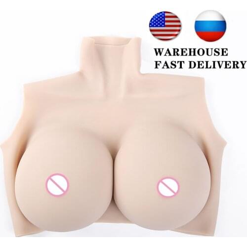 High Collar Fake Silicone Chest Sexy Tits Crossdressering Sissy Shemale Transgender Drag Queen Boob Realistic Artificial Breast