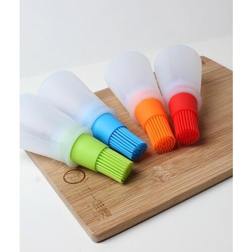 Silicone BBQ Grill Oil Bottle Brushes Barbecue Roast Heat Resisting Cleaning Basting Brushes Bread Oil Brushes Tool