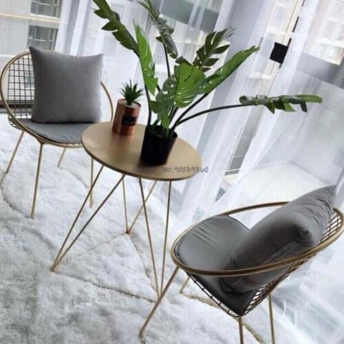 Nordic ins chair home balcony leisure small round table and chair simple modern net red homestay clothing milk tea shop