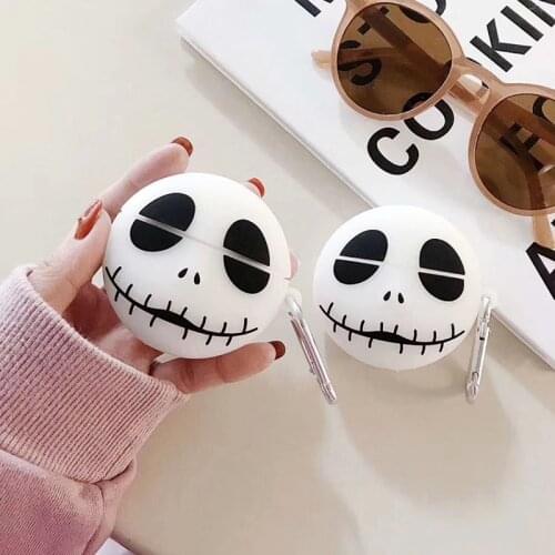 Unique Luminous 3D Funny Cool Cartoon Skull Heads Design Case for Apple Airpods 1 2 3 Pro