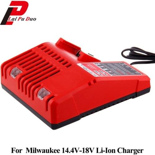 Rechargeable Charger For Milwaukee 14.4V-18V Li-Ion Charger M14 M18 48-11-1828 Replacement Power Tools Li-ion Battery charger