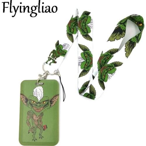 Green Gremlins Gizmo Horror Lanyards Cool Neck Strap webbings ribbons Phone Keys ID Card Holder Lanyard For Keys DIY Hang Ropes