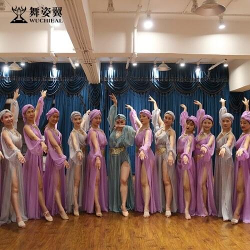 Dance wing belly dance performance suit women 2019 practice suit dance suit quartz 3102