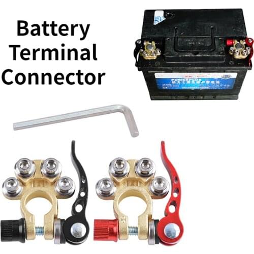 1 Pair 6v 12v 24v Quick Disconnect Battery Main Cable Post Terminal Shut-Off Connectors For Boat Race Car UTV Tractor Truck
