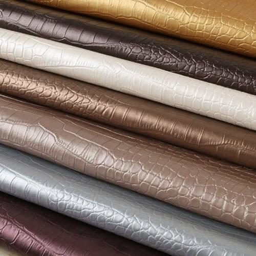 10 meters roll high-grade crocodile pattern PU decorative artificial PU leather fabric wholesale sofa car interior leather new