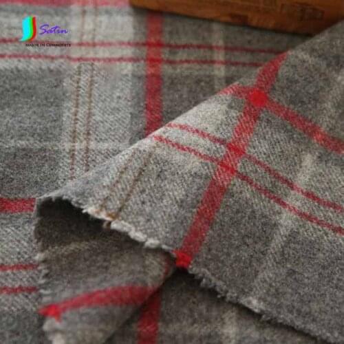 150cm Wide Plaid Autumn Winter Vintage Plaid Blended Wool Worsted Handmade DIY High Grade Soft Clothing Accessories A0097A