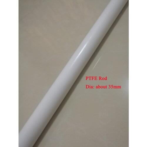 35mm dia Ptfe Rods Polytef bar , Gasket Seals and lubricating diy materials, Length about 200mm/pc