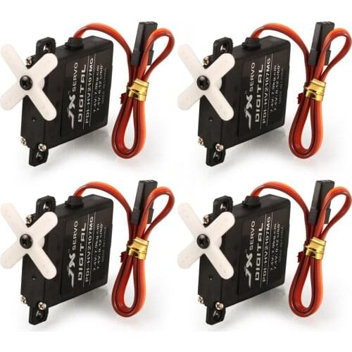 4PCS JX PDI-HV2107MG 7.9kg Steering Torque Mini Digital Metal Gear Core Servo for RC Fixed Wing Airplane Plane
