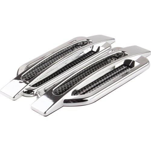 5 Pairs High Quality Universal Auto Car Air Intake Flow Vent Fender Decorative Stickers Side Mesh Cover Hood Bonnet ABS POSSBAY