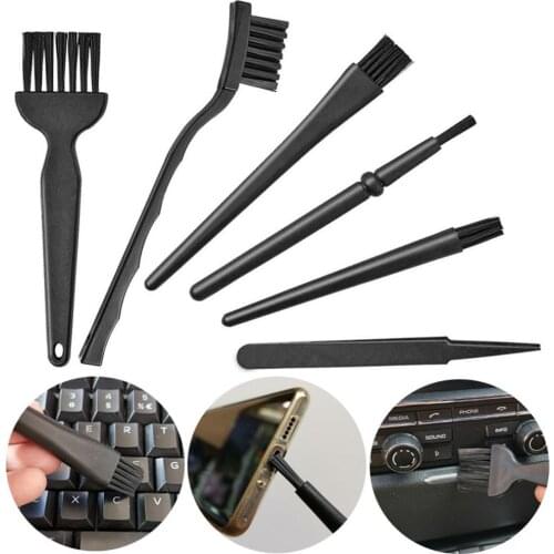 6pcs Portable Anti-static Dusting Brush Laptop Cleaning Kit For Computer Keyboard Small Space Cleaner