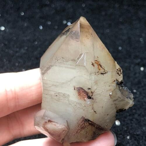 77.1gDIY art decoration in the teaching of stone wheel pattern of natural stone tea crystal cluster therapy specimen