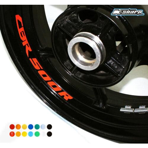 8 X custom inner rim decals wheel reflective Stickers stripes FOR HONDA CBR 500R