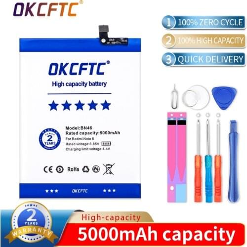 Original Replacement Battery BN46 For Xiaomi Redmi Note8 Note 8T 8 Redmi 7 Redmi7 Note 6 Note6 Genuine Phone Battery 5000mAh