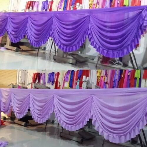 White wedding swag curtain backdrop for table skirt drops party banquet birthday decoration